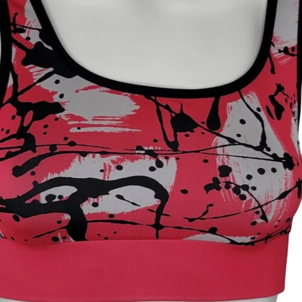 COR Splatter‎ Print Scoop Neck Sports Bra